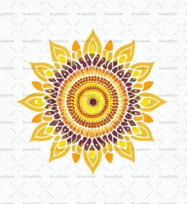 Abstrakte Sonnenblumenmandala
